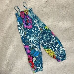 Desigual Floral Sleeveless Jumpsuit Size 5/6 Girls